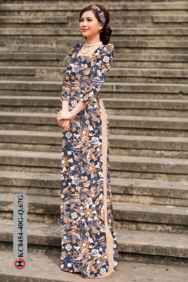 Vải Áo Dài Hoa Văn Mới Ra AD KC8454 55 Vải Áo Dài Hoa Văn Mới Ra AD KC8454