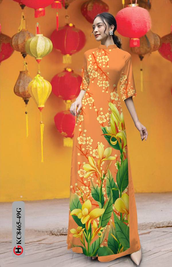 Vải Áo Dài Hoa Ly Thiết Kế 2021 AD KC8465 37 Vải Áo Dài Hoa Ly Thiết Kế 2021 AD KC8465