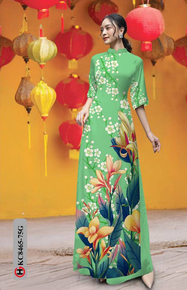 Vải Áo Dài Hoa Ly Thiết Kế 2021 AD KC8465 43 Vải Áo Dài Hoa Ly Thiết Kế 2021 AD KC8465