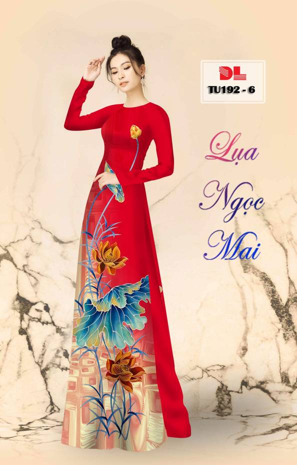Vải Áo Dài Hoa Sen Vừa Ra AD TU192 38 Vải Áo Dài Hoa Sen Vừa Ra AD TU192