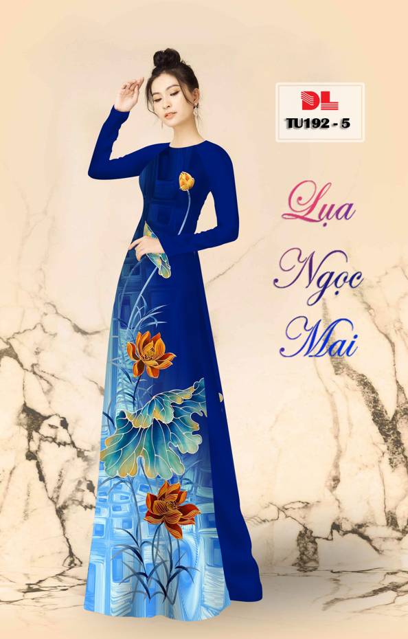 Vải Áo Dài Hoa Sen Vừa Ra AD TU192 37 Vải Áo Dài Hoa Sen Vừa Ra AD TU192