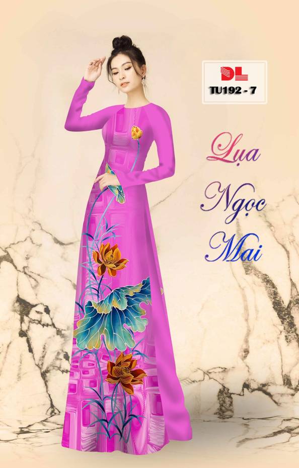Vải Áo Dài Hoa Sen Vừa Ra AD TU192 39 Vải Áo Dài Hoa Sen Vừa Ra AD TU192