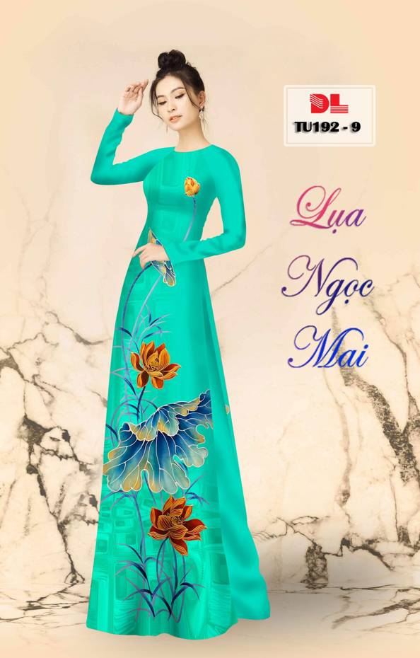 Vải Áo Dài Hoa Sen Vừa Ra AD TU192 41 Vải Áo Dài Hoa Sen Vừa Ra AD TU192