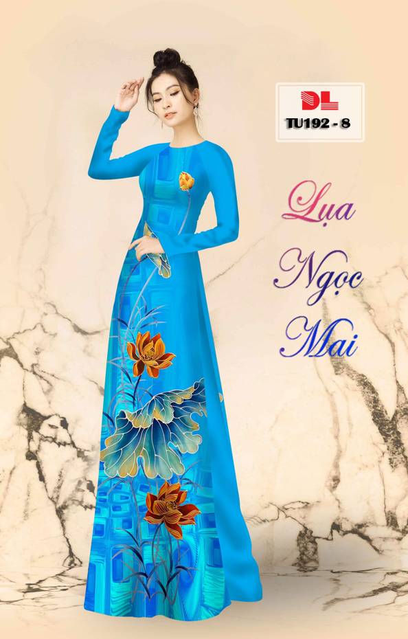 Vải Áo Dài Hoa Sen Vừa Ra AD TU192 40 Vải Áo Dài Hoa Sen Vừa Ra AD TU192