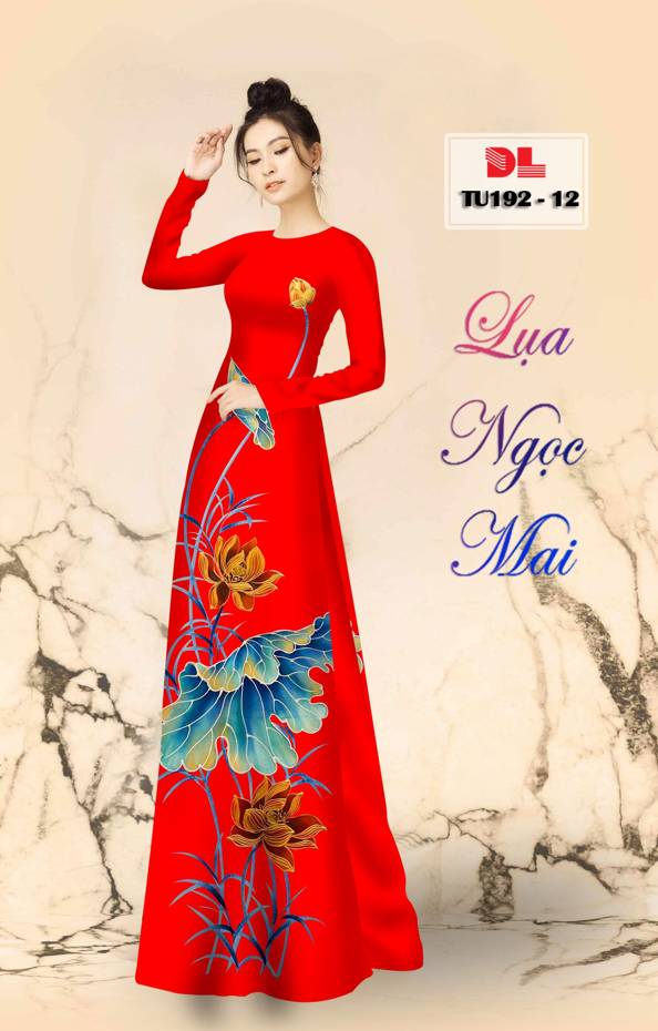 Vải Áo Dài Hoa Sen Vừa Ra AD TU192 44 Vải Áo Dài Hoa Sen Vừa Ra AD TU192