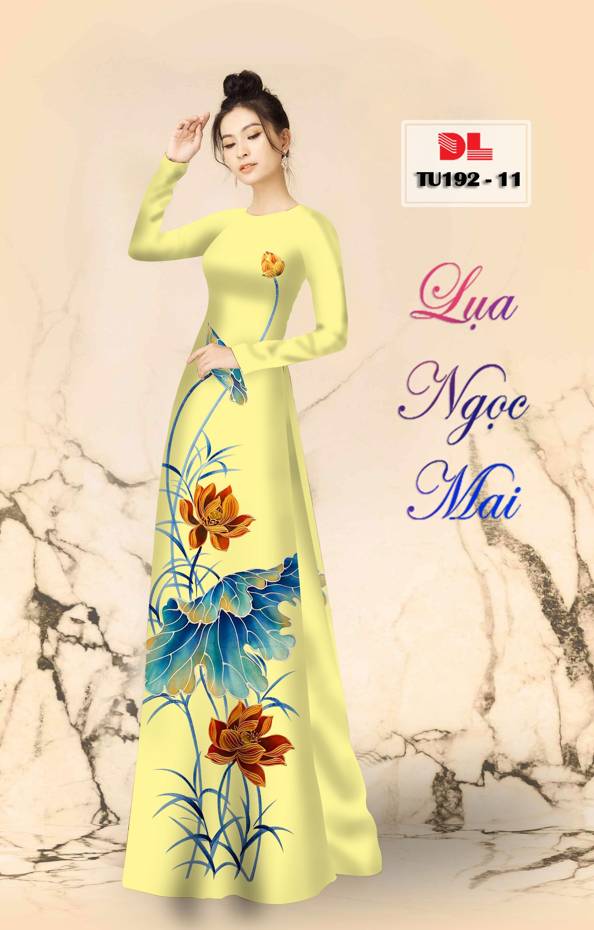 Vải Áo Dài Hoa Sen Vừa Ra AD TU192 43 Vải Áo Dài Hoa Sen Vừa Ra AD TU192