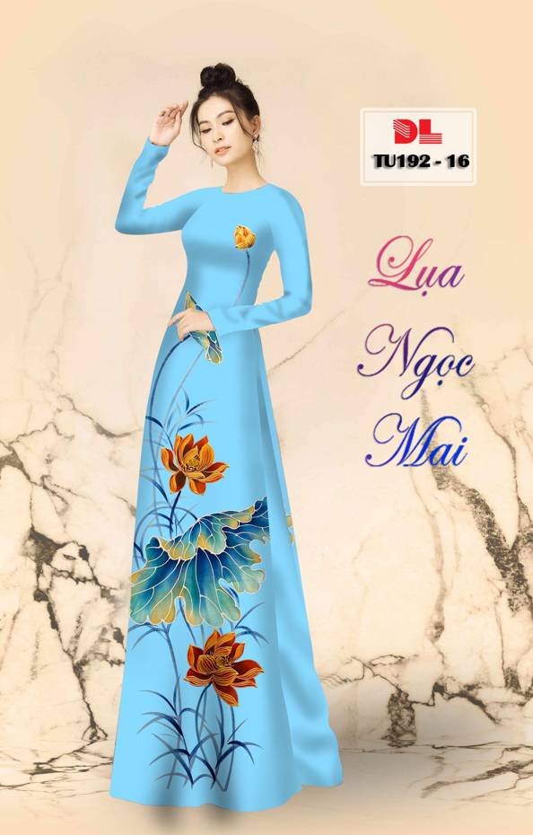 Vải Áo Dài Hoa Sen Vừa Ra AD TU192 47 Vải Áo Dài Hoa Sen Vừa Ra AD TU192