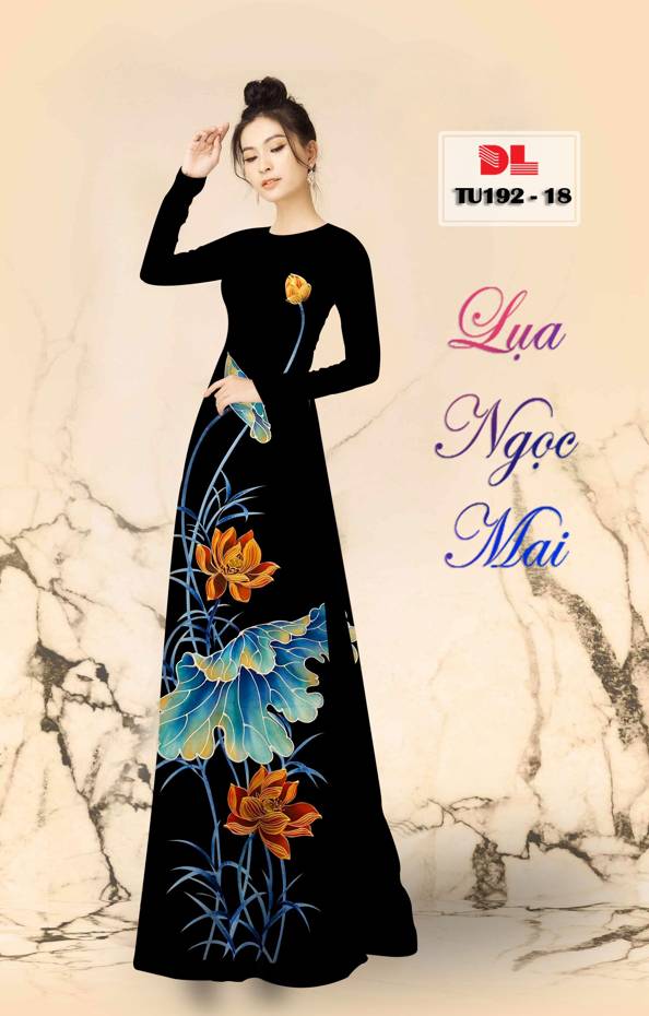 Vải Áo Dài Hoa Sen Vừa Ra AD TU192 49 Vải Áo Dài Hoa Sen Vừa Ra AD TU192