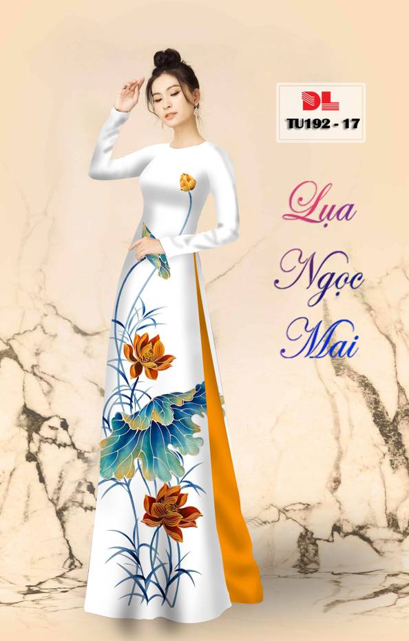 Vải Áo Dài Hoa Sen Vừa Ra AD TU192 48 Vải Áo Dài Hoa Sen Vừa Ra AD TU192