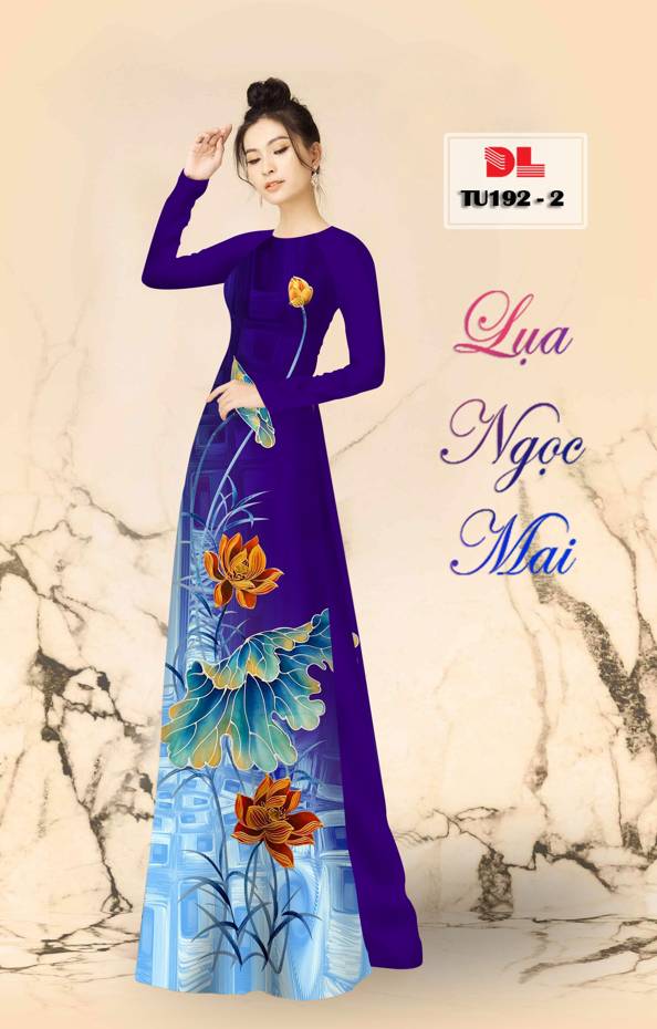 Vải Áo Dài Hoa Sen Vừa Ra AD TU192 51 Vải Áo Dài Hoa Sen Vừa Ra AD TU192