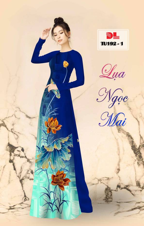 Vải Áo Dài Hoa Sen Vừa Ra AD TU192 50 Vải Áo Dài Hoa Sen Vừa Ra AD TU192