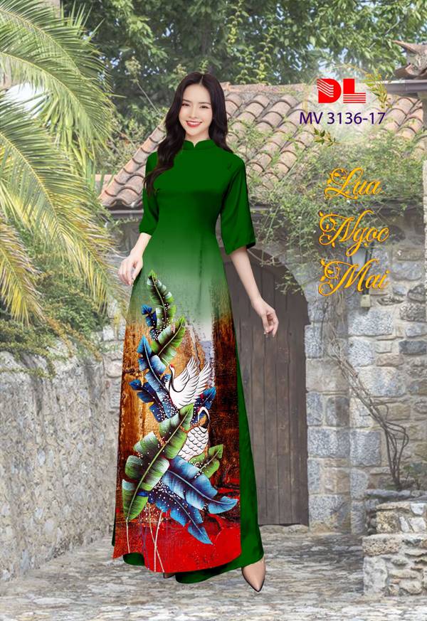 Vải Áo Dài Hoa In 3D Thiết Kế 2021 AD MV3136 55 Vải Áo Dài Hoa In 3D Thiết Kế 2021 AD MV3136