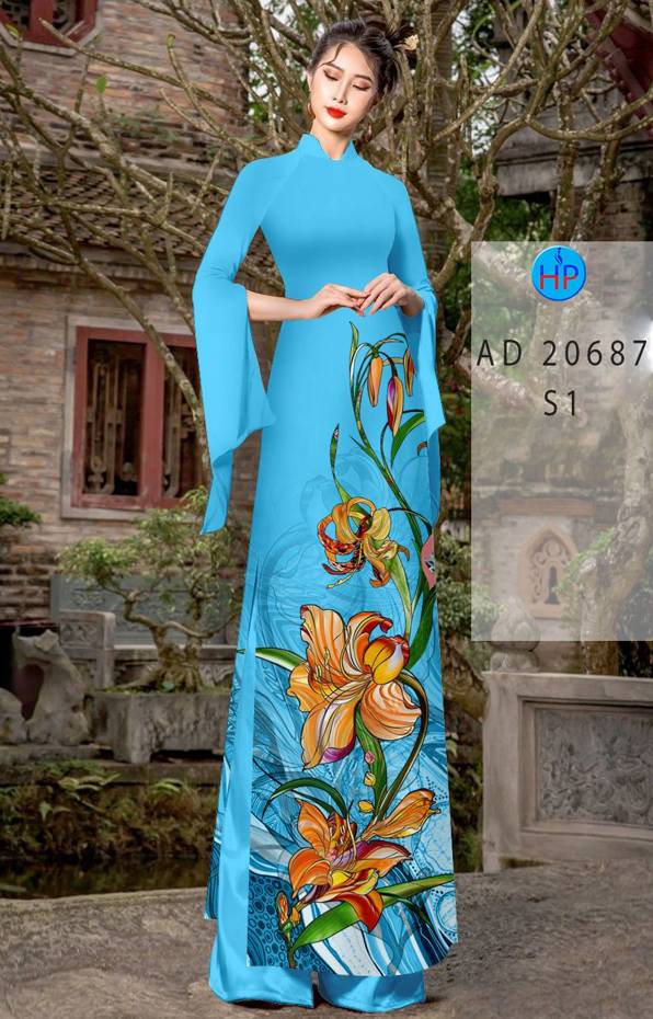 Vải Áo Dài Hoa in 3D Vừa Ra AD 20687 42 Vải Áo Dài Hoa in 3D Vừa Ra  AD 20687
