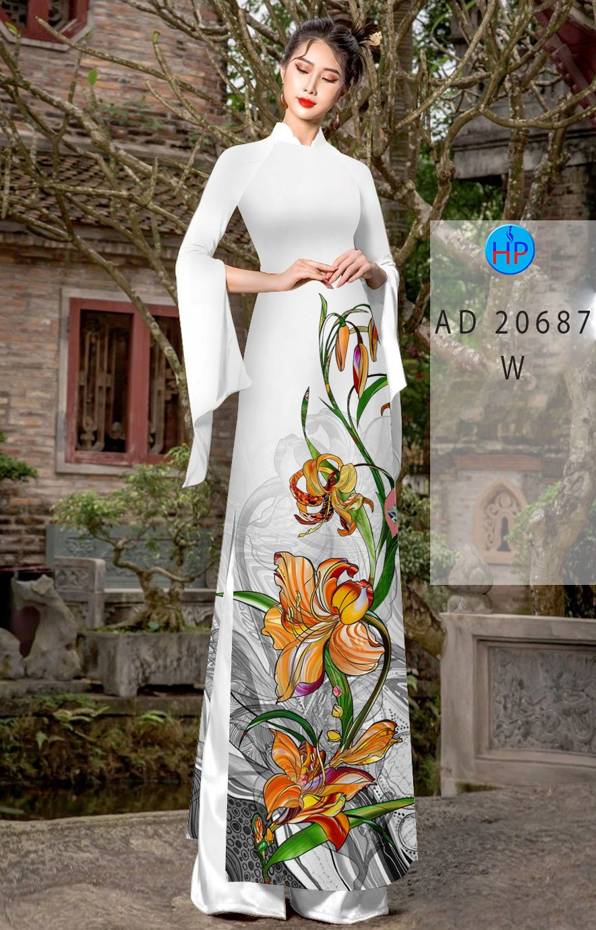 Vải Áo Dài Hoa in 3D Vừa Ra AD 20687 52 Vải Áo Dài Hoa in 3D Vừa Ra  AD 20687