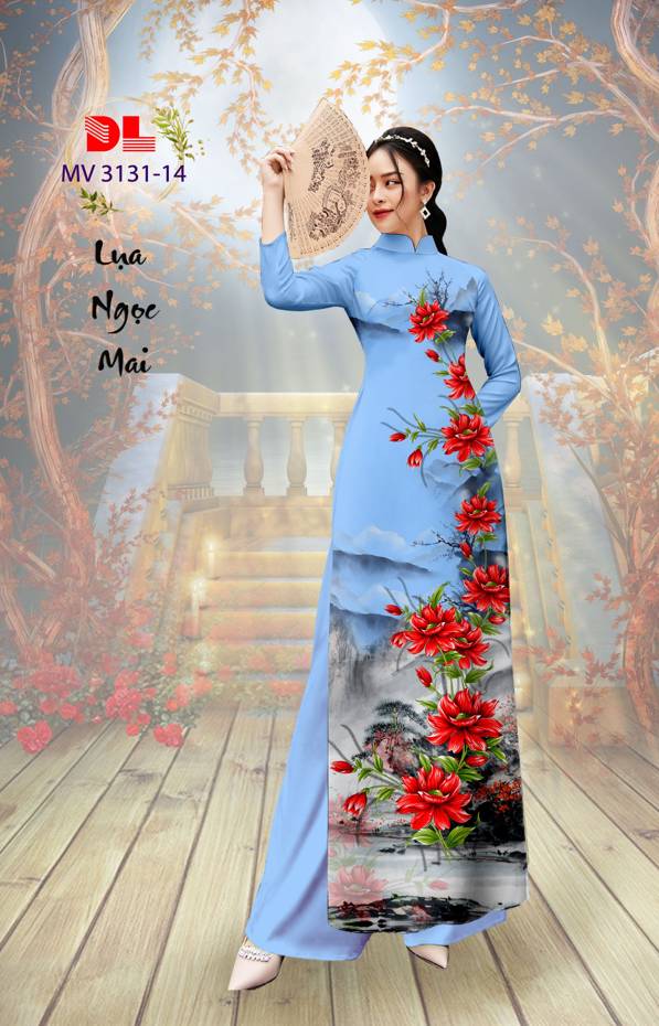 Vải Áo Dài Hoa In 3D Vừa Ra AD MV3131 40 Vải Áo Dài Hoa In 3D Vừa Ra  AD MV3131