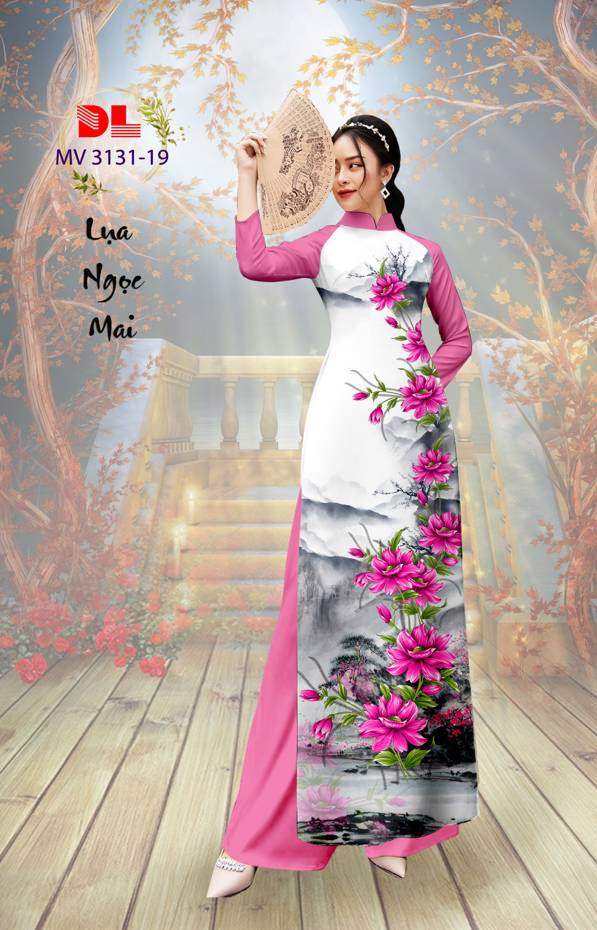 Vải Áo Dài Hoa In 3D Vừa Ra AD MV3131 45 Vải Áo Dài Hoa In 3D Vừa Ra  AD MV3131