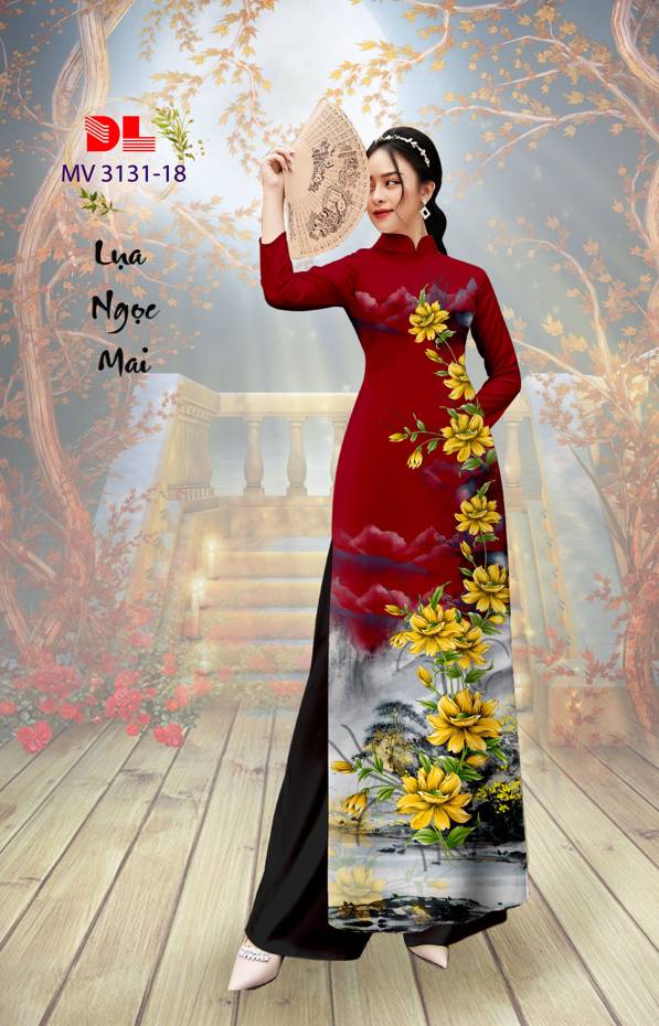 Vải Áo Dài Hoa In 3D Vừa Ra AD MV3131 44 Vải Áo Dài Hoa In 3D Vừa Ra  AD MV3131