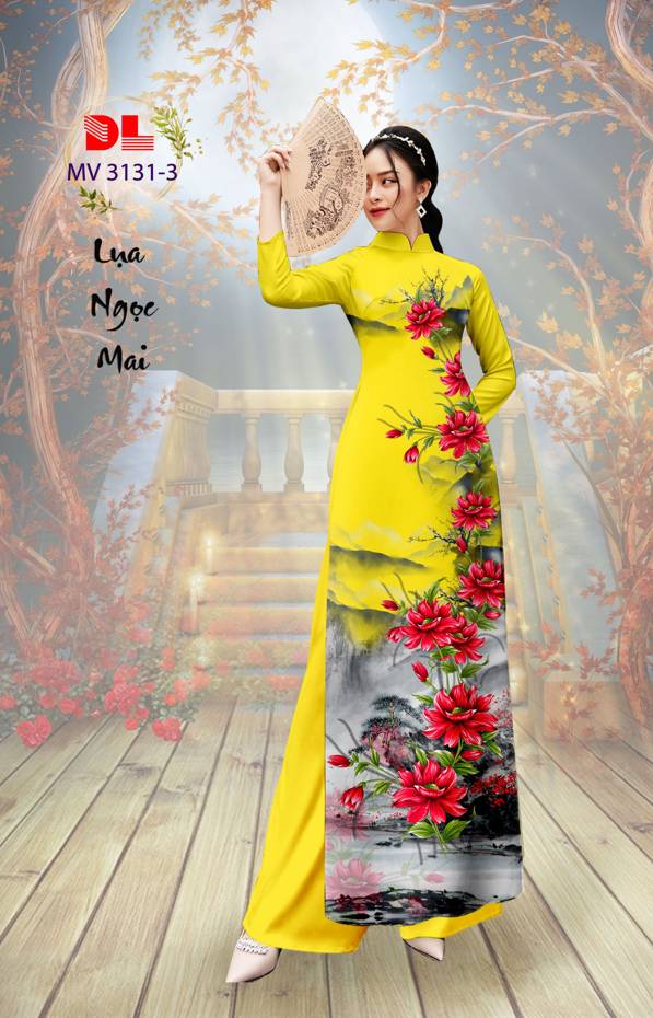 Vải Áo Dài Hoa In 3D Vừa Ra AD MV3131 48 Vải Áo Dài Hoa In 3D Vừa Ra  AD MV3131