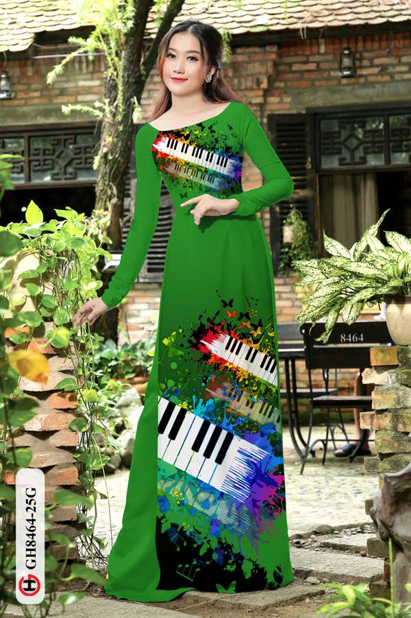 Vải Áo Dài Phím Đàn Thiết Kế 2021 AD GH8464