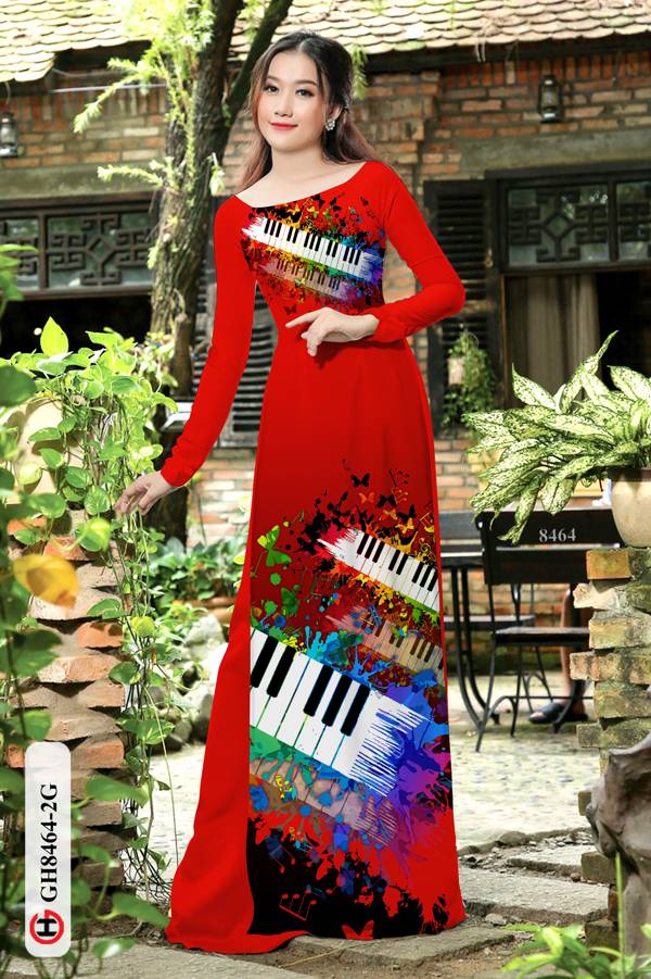 Vải Áo Dài Phím Đàn Thiết Kế 2021 AD GH8464