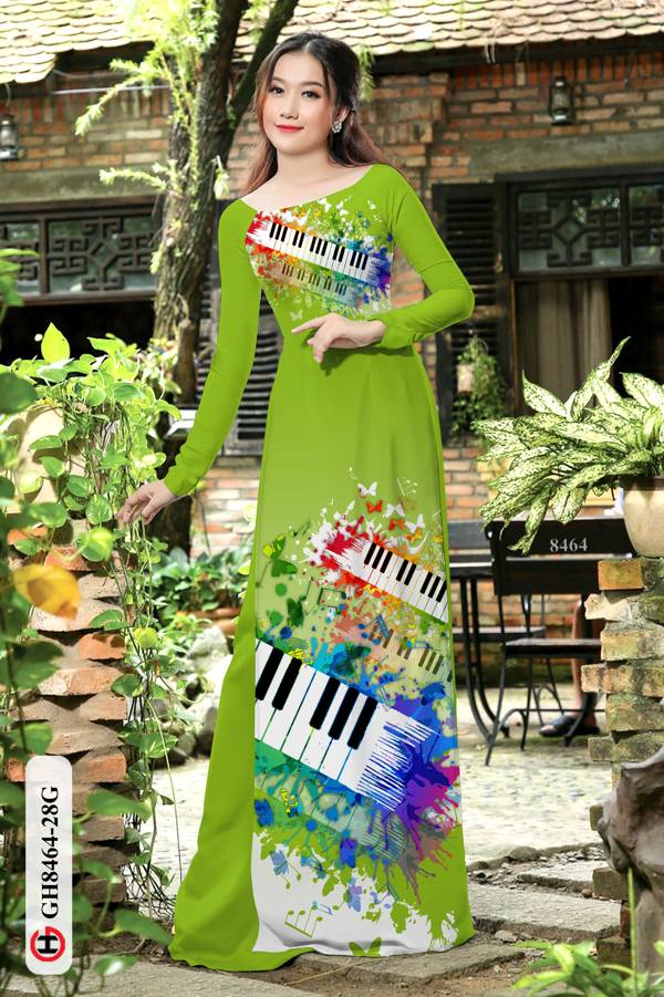 Vải Áo Dài Phím Đàn Thiết Kế 2021 AD GH8464