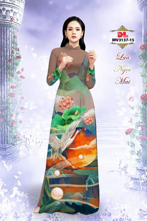 Vải Áo Dài Hoa Sen Thiết Kế 2021 AD MV3137 39 Vải Áo Dài Hoa Sen Thiết Kế 2021 AD MV3137