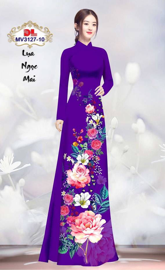 Vải Áo Dài Hoa Hồng Độc Đáo AD MV3127