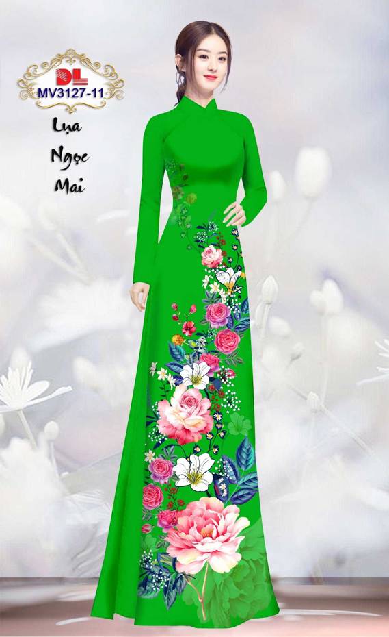 Vải Áo Dài Hoa Hồng Độc Đáo AD MV3127