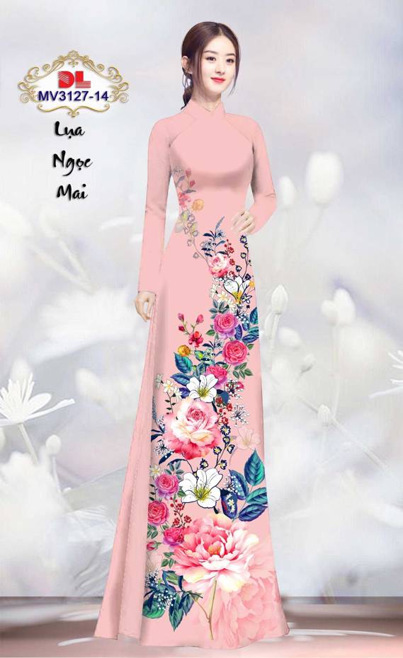 Vải Áo Dài Hoa Hồng Độc Đáo AD MV3127