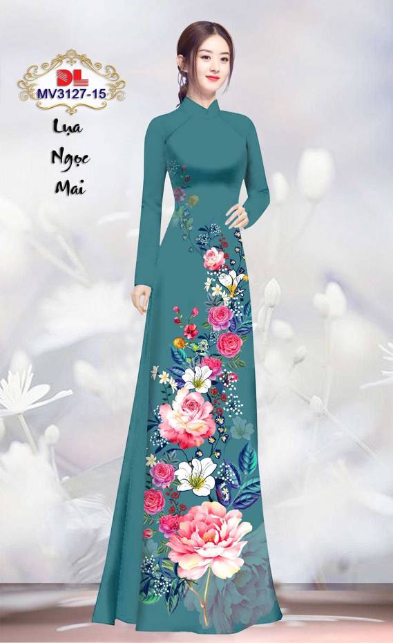 Vải Áo Dài Hoa Hồng Độc Đáo AD MV3127