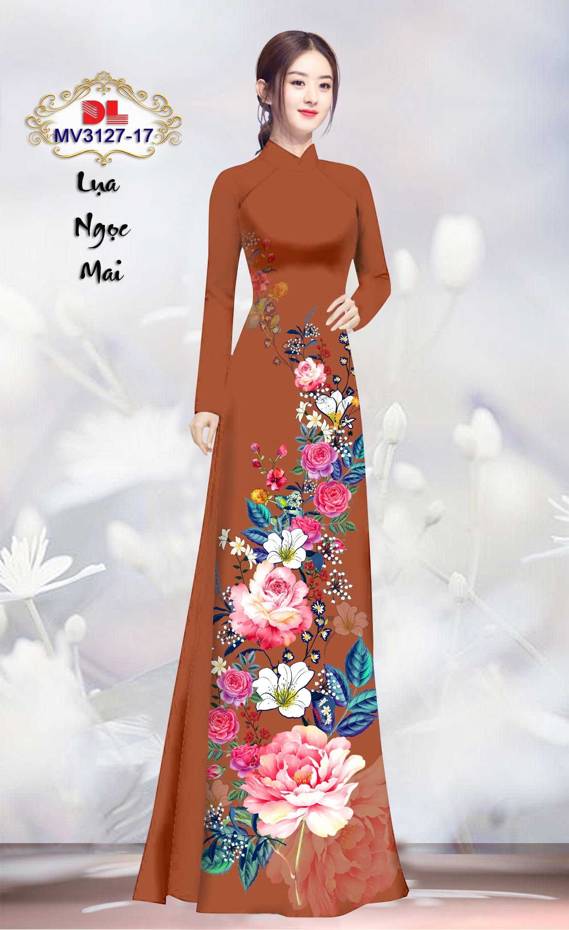 Vải Áo Dài Hoa Hồng Độc Đáo AD MV3127