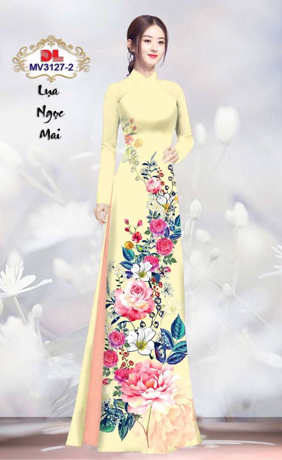 Vải Áo Dài Hoa Hồng Độc Đáo AD MV3127