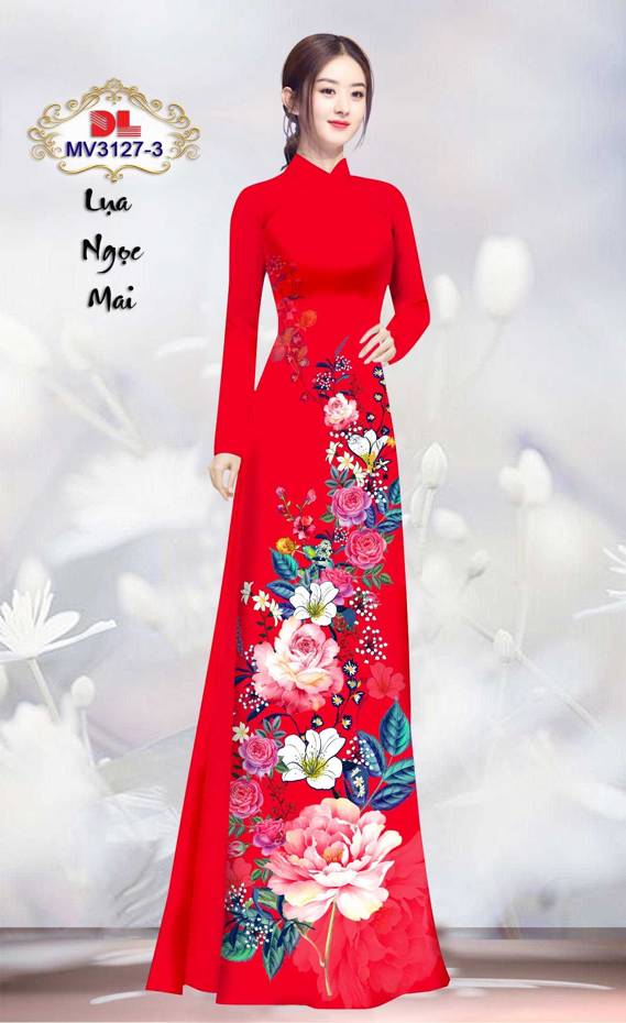 Vải Áo Dài Hoa Hồng Độc Đáo AD MV3127