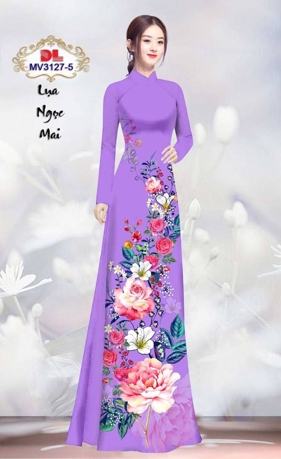 Vải Áo Dài Hoa Hồng Độc Đáo AD MV3127