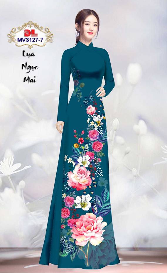 Vải Áo Dài Hoa Hồng Độc Đáo AD MV3127