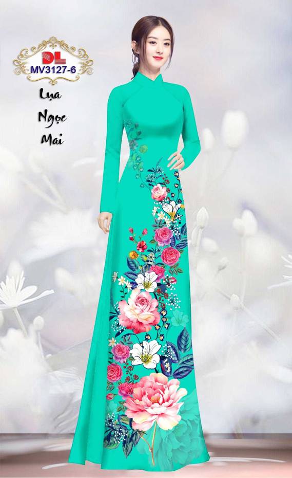 Vải Áo Dài Hoa Hồng Độc Đáo AD MV3127