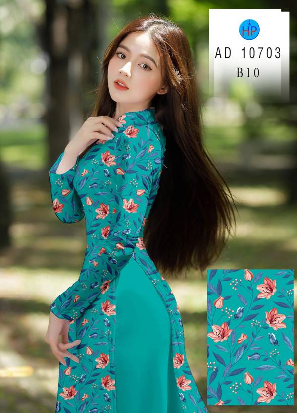 Vải Áo Dài Hoa Đều Vừa Ra  AD 10703