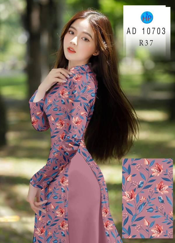 Vải Áo Dài Hoa Đều Vừa Ra  AD 10703
