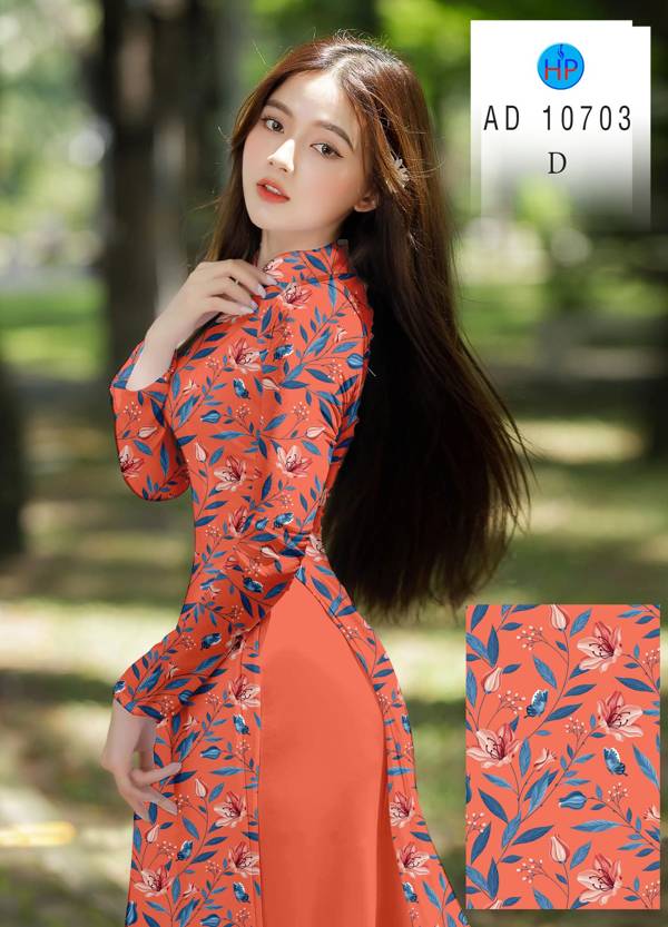Vải Áo Dài Hoa Đều Vừa Ra  AD 10703
