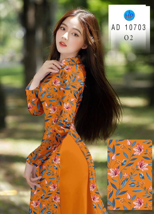 Vải Áo Dài Hoa Đều Vừa Ra  AD 10703