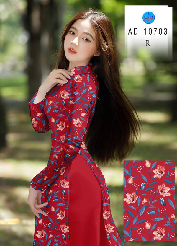 Vải Áo Dài Hoa Đều Vừa Ra  AD 10703