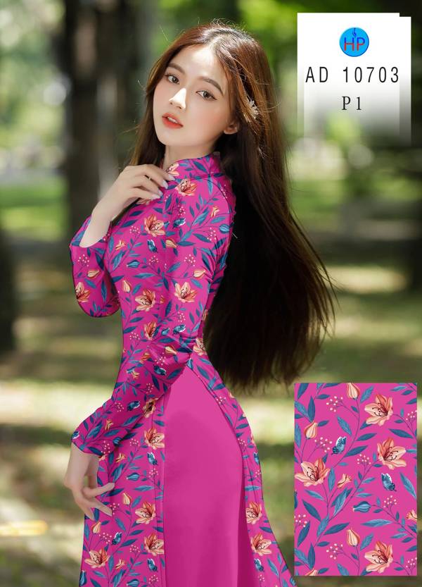 Vải Áo Dài Hoa Đều Vừa Ra  AD 10703