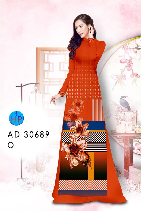 Vải Áo Dài Hoa In 3D Độc Đáo AD 30689 38 Vải Áo Dài Hoa In 3D Độc Đáo AD 30689