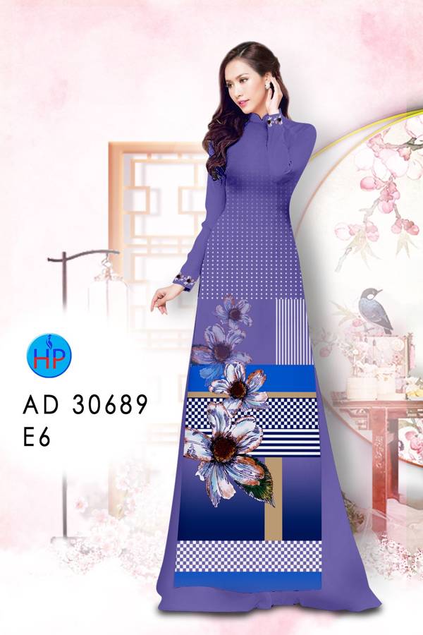 Vải Áo Dài Hoa In 3D Độc Đáo AD 30689 46 Vải Áo Dài Hoa In 3D Độc Đáo AD 30689