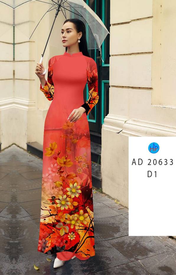 Vải Áo Dài Hoa In 3D Độc Đáo AD 20633 38 Vải Áo Dài Hoa In 3D Độc Đáo AD 20633