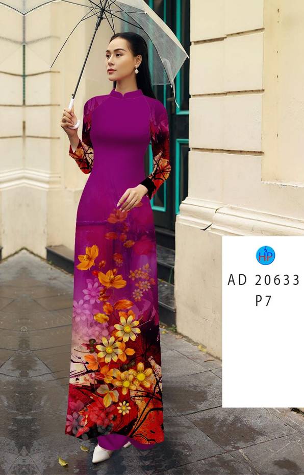 Vải Áo Dài Hoa In 3D Độc Đáo AD 20633 39 Vải Áo Dài Hoa In 3D Độc Đáo AD 20633