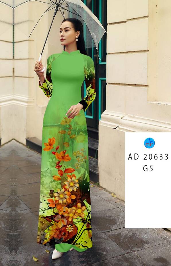 Vải Áo Dài Hoa In 3D Độc Đáo AD 20633 40 Vải Áo Dài Hoa In 3D Độc Đáo AD 20633
