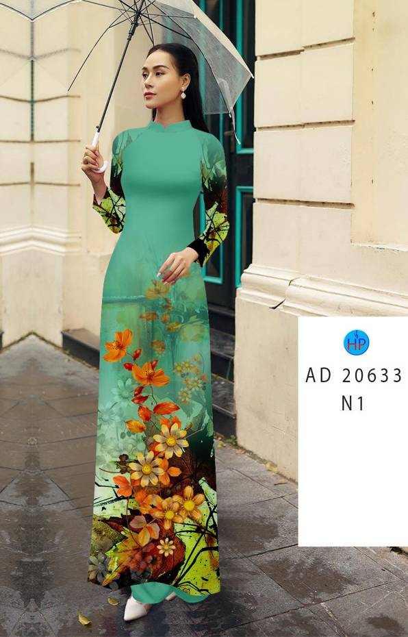 Vải Áo Dài Hoa In 3D Độc Đáo AD 20633 41 Vải Áo Dài Hoa In 3D Độc Đáo AD 20633