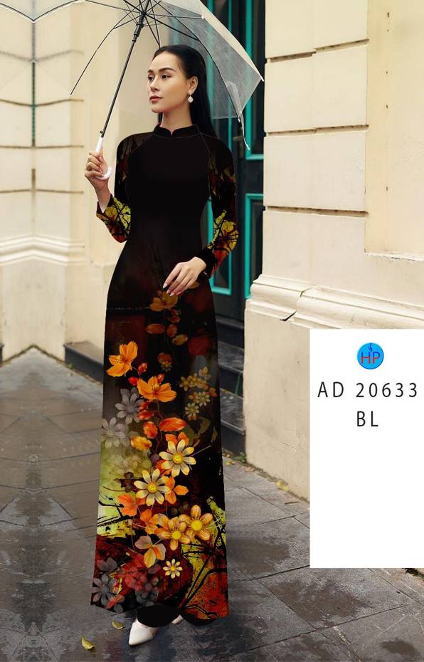 Vải Áo Dài Hoa In 3D Độc Đáo AD 20633 42 Vải Áo Dài Hoa In 3D Độc Đáo AD 20633