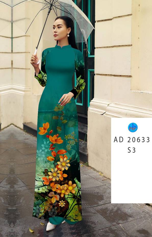 Vải Áo Dài Hoa In 3D Độc Đáo AD 20633 46 Vải Áo Dài Hoa In 3D Độc Đáo AD 20633